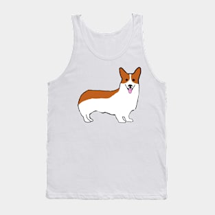 Cute red and white corgi Tank Top